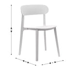Flash Furniture Chaise de patio empilable Dover intérieur-extérieur avec dossier incurvé, chaise en résine commerciale tout temps