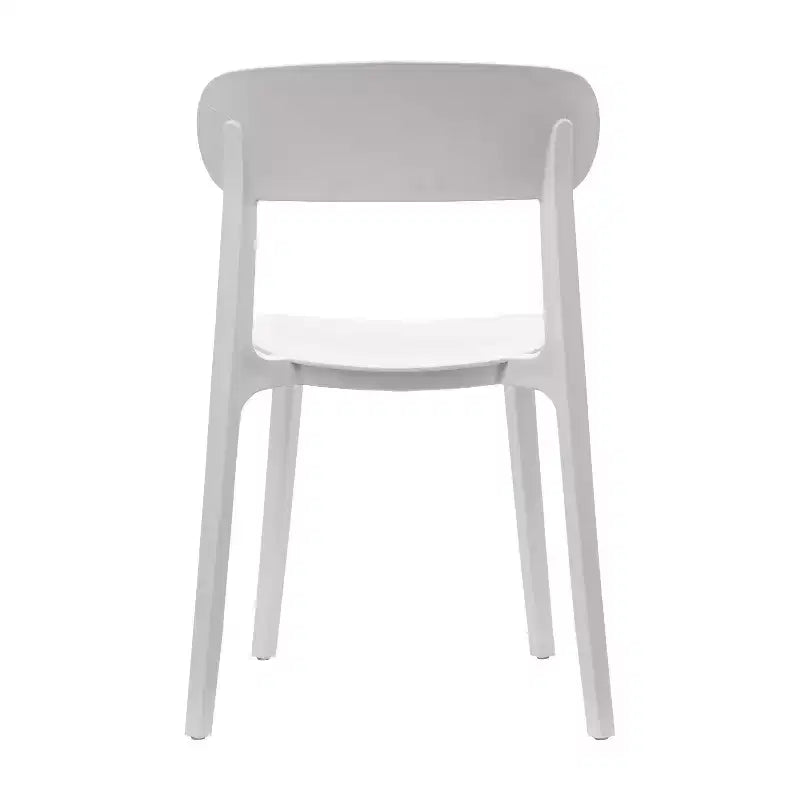 Flash Furniture Chaise de patio empilable Dover intérieur-extérieur avec dossier incurvé, chaise en résine commerciale tout temps