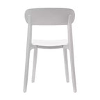 Flash Furniture Chaise de patio empilable Dover intérieur-extérieur avec dossier incurvé, chaise en résine commerciale tout temps