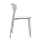 Flash Furniture Chaise de patio empilable Dover intérieur-extérieur avec dossier incurvé, chaise en résine commerciale tout temps