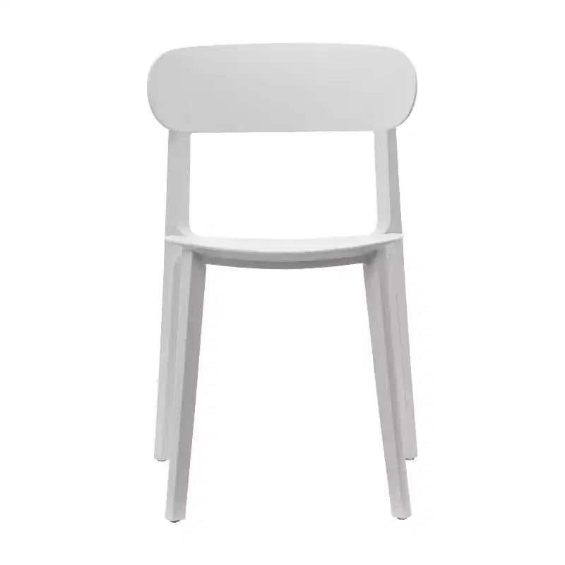Flash Furniture Chaise de patio empilable Dover intérieur-extérieur avec dossier incurvé, chaise en résine commerciale tout temps