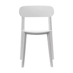 Flash Furniture Chaise de patio empilable Dover intérieur-extérieur avec dossier incurvé, chaise en résine commerciale tout temps