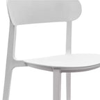 Flash Furniture Chaise de patio empilable Dover intérieur-extérieur avec dossier incurvé, chaise en résine commerciale tout temps