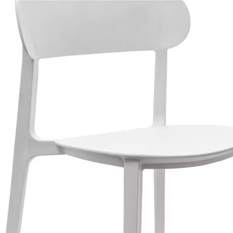Flash Furniture Chaise de patio empilable Dover intérieur-extérieur avec dossier incurvé, chaise en résine commerciale tout temps