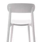 Flash Furniture Chaise de patio empilable Dover intérieur-extérieur avec dossier incurvé, chaise en résine commerciale tout temps
