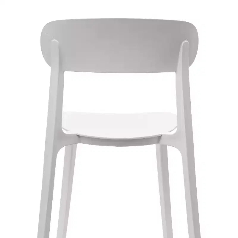 Flash Furniture Chaise de patio empilable Dover intérieur-extérieur avec dossier incurvé, chaise en résine commerciale tout temps