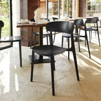 Flash Furniture Chaise de patio empilable Dover intérieur-extérieur avec dossier incurvé, chaise en résine commerciale tout temps