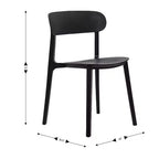 Flash Furniture Chaise de patio empilable Dover intérieur-extérieur avec dossier incurvé, chaise en résine commerciale tout temps