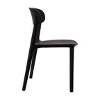 Flash Furniture Chaise de patio empilable Dover intérieur-extérieur avec dossier incurvé, chaise en résine commerciale tout temps