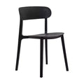 Flash Furniture Chaise de patio empilable Dover intérieur-extérieur avec dossier incurvé, chaise en résine commerciale tout temps