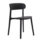 Flash Furniture Chaise de patio empilable Dover intérieur-extérieur avec dossier incurvé, chaise en résine commerciale tout temps