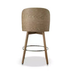 Jennifer Taylor Home Tomlin Tabouret de comptoir pivotant rembourré 26,5 po en bouclé blanc cassé, lot de 2