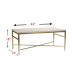 Table basse Orinda aspect pierre - Blanc - SEI