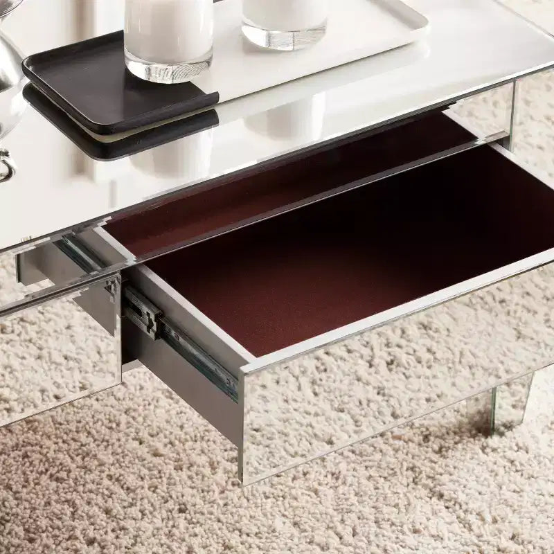 Table basse Orinda aspect pierre - Blanc - SEI