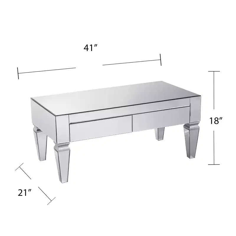 Table basse Orinda aspect pierre - Blanc - SEI