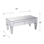 Table basse Orinda aspect pierre - Blanc - SEI