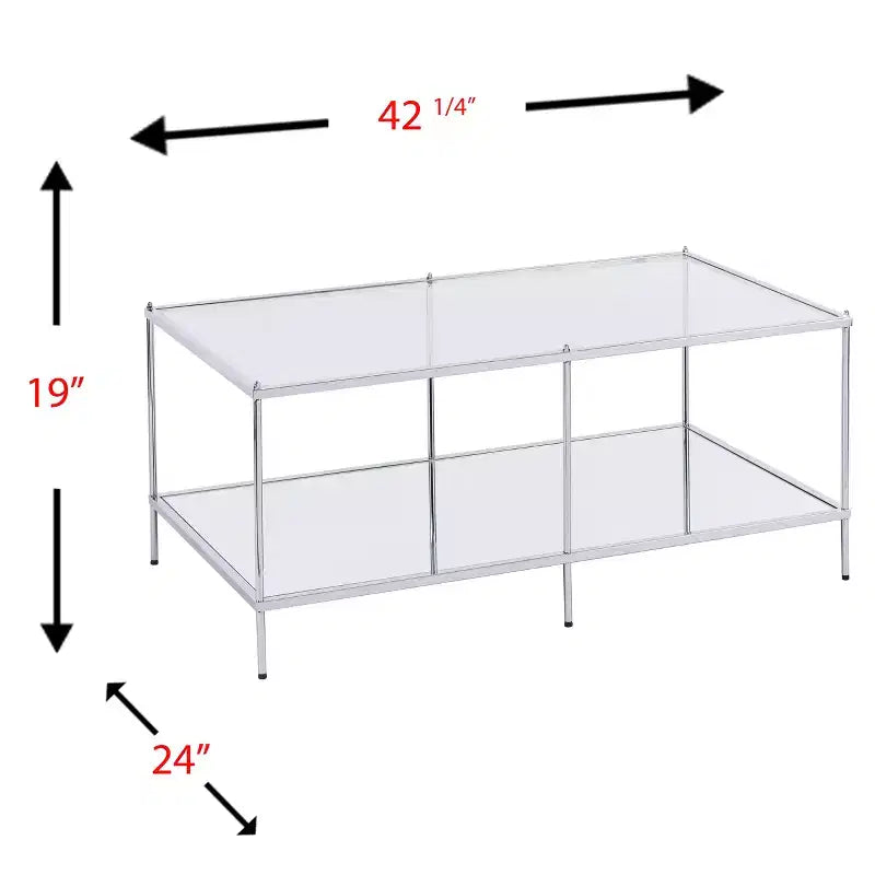 Table basse miroir Knox Glam – Anthracite – SEI