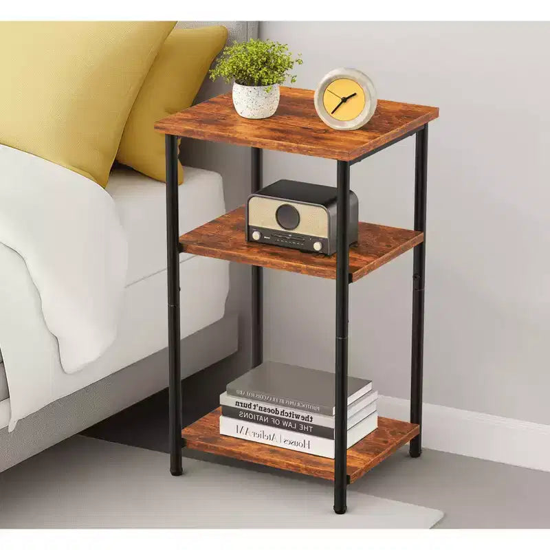 MAYEERTY Table Basse à 3 Niveaux avec Étagère de Rangement à Hauteur Réglable