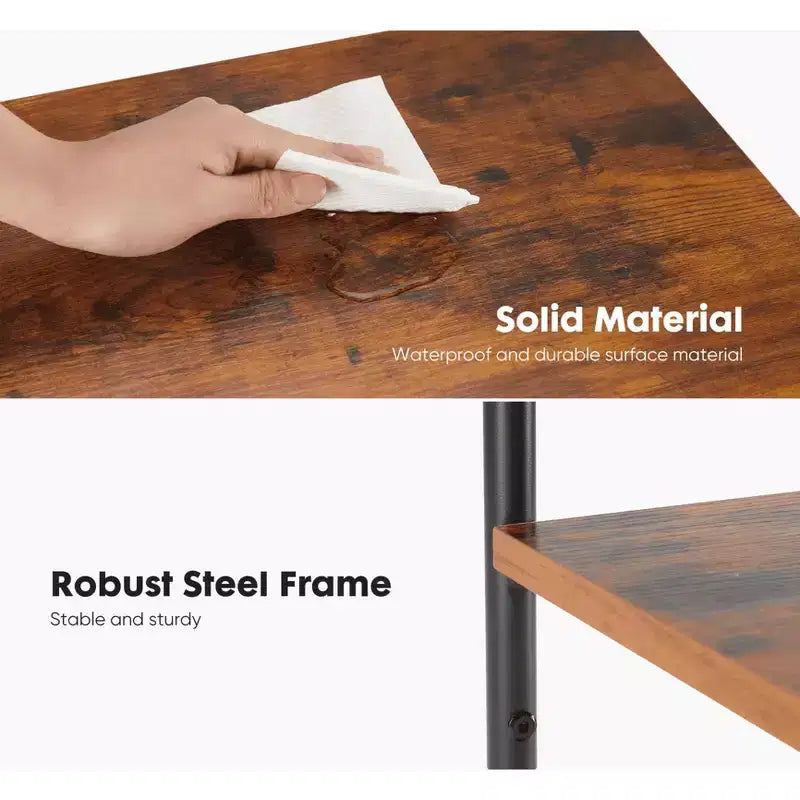 MAYEERTY Table Basse à 3 Niveaux avec Étagère de Rangement à Hauteur Réglable