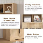 Meuble de rangement de cuisine de 60 cm avec portes vitrées, armoire de rangement pour aliments, organisateur de cuisine, design ondulé, pour salon, salle à manger