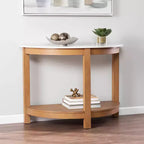 Chandlen Demilune Table Console - Naturel - SEI