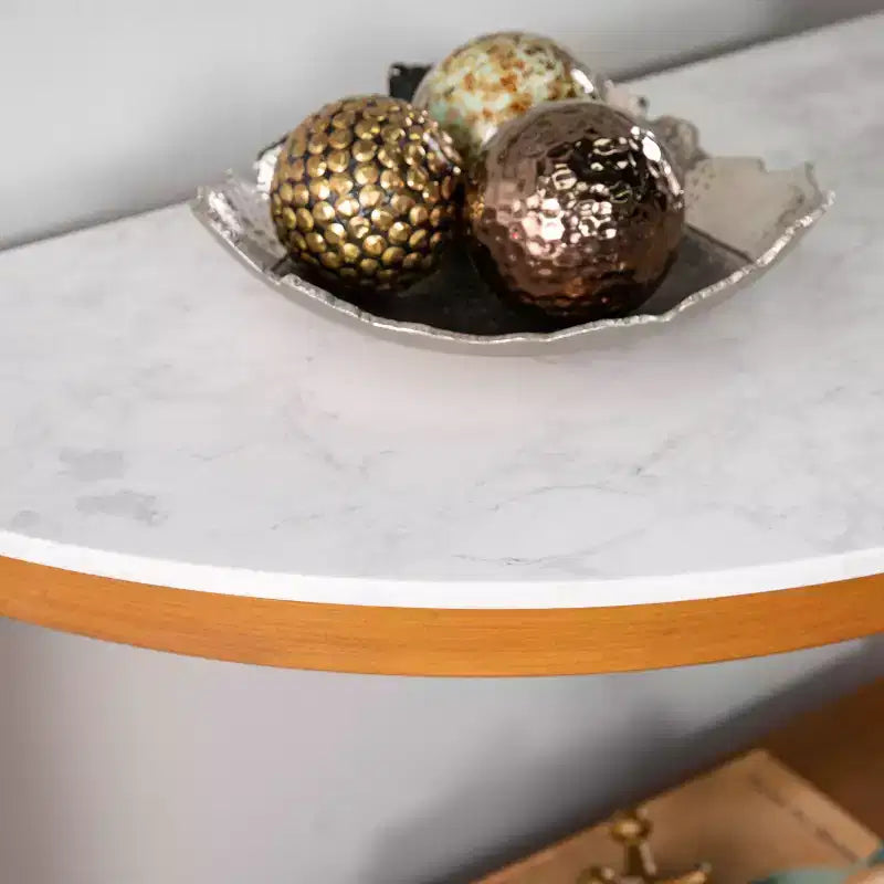 Chandlen Demilune Table Console - Naturel - SEI