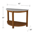 Chandlen Demilune Table Console - Naturel - SEI