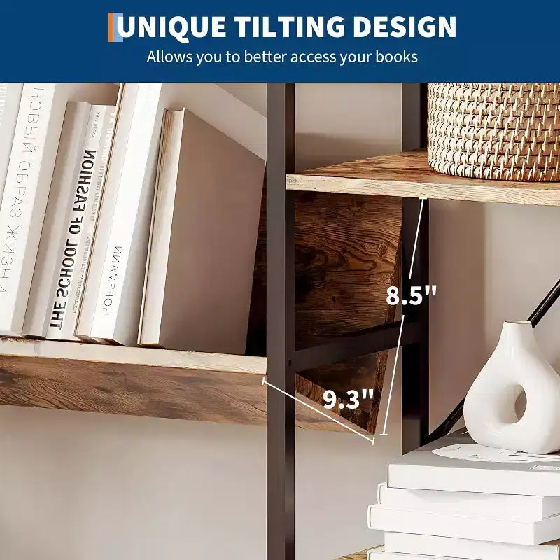 Étagère réglable à trois colonnes, 11 étagères, 15 kg/étagère, cadre en acier et panneaux MDF (noir) pour salon, bureau, chambre