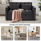 Canapé-lit convertible Bestier 55'', canapé moderne en tissu chenille avec lit gigogne et ports USB pour salon, camping-car, caravane, sous-sol