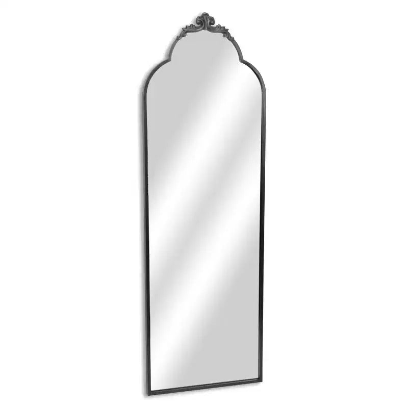 Miroir suspendu pleine longueur HomeRoots 65 en arche en métal noir