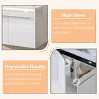 Meuble-lavabo flottant double AMERLIFE LED avec lavabo intégré