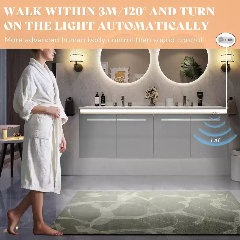 Meuble-lavabo flottant double AMERLIFE LED avec lavabo intégré