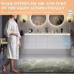 Meuble-lavabo flottant double AMERLIFE LED avec lavabo intégré