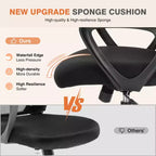 Chaise de bureau Bestier avec cadre métallique et soutien lombaire Chaise de bureau ergonomique réglable avec accoudoirs rembourrés