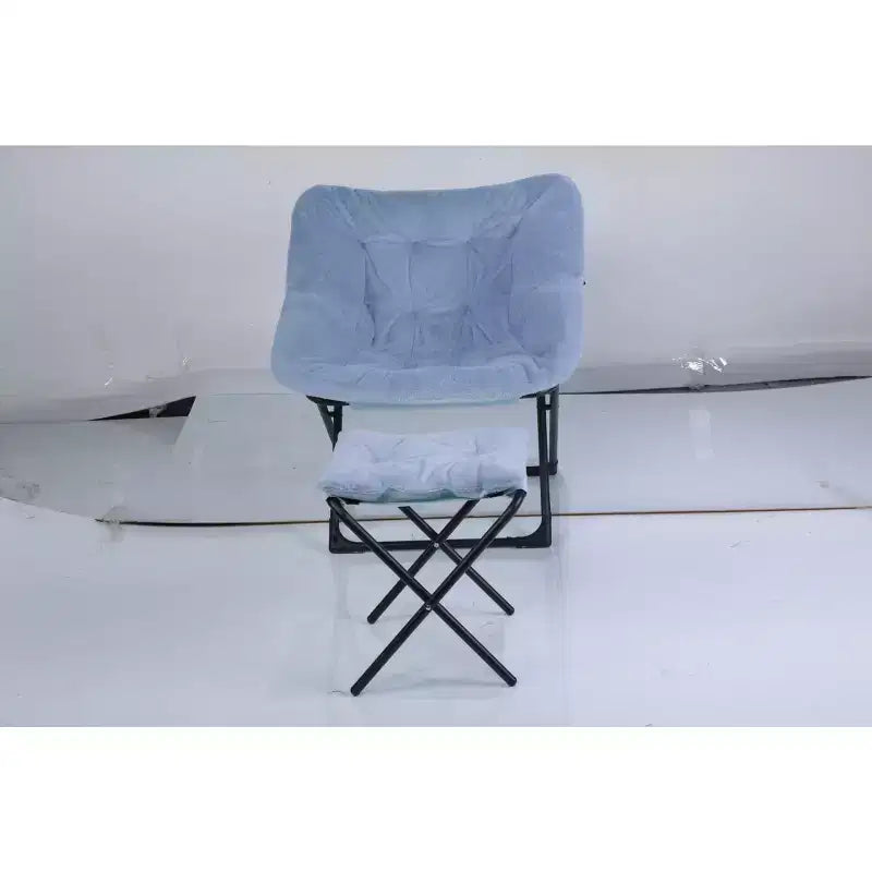 Chaise Soucoupe, Fauteuil Lounger - Siège de sol XL pliant en fausse fourrure, Base antidérapante pour la stabilité, Fauteuil d'appoint