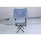 Chaise Soucoupe, Fauteuil Lounger - Siège de sol XL pliant en fausse fourrure, Base antidérapante pour la stabilité, Fauteuil d'appoint
