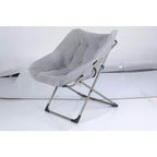 Chaise Soucoupe, Fauteuil Lounger - Siège de sol XL pliant en fausse fourrure, Base antidérapante pour la stabilité, Fauteuil d'appoint