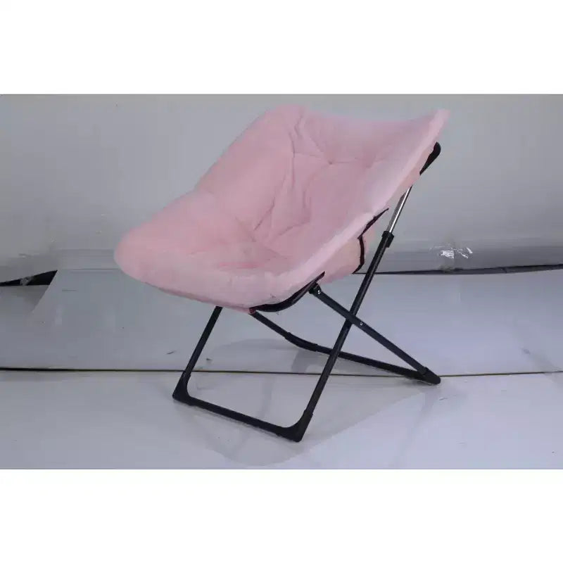 Chaise Soucoupe, Fauteuil Lounger - Siège de sol XL pliant en fausse fourrure, Base antidérapante pour la stabilité, Fauteuil d'appoint