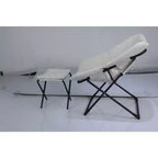 Chaise Soucoupe, Fauteuil Lounger - Siège de sol XL pliant en fausse fourrure, Base antidérapante pour la stabilité, Fauteuil d'appoint