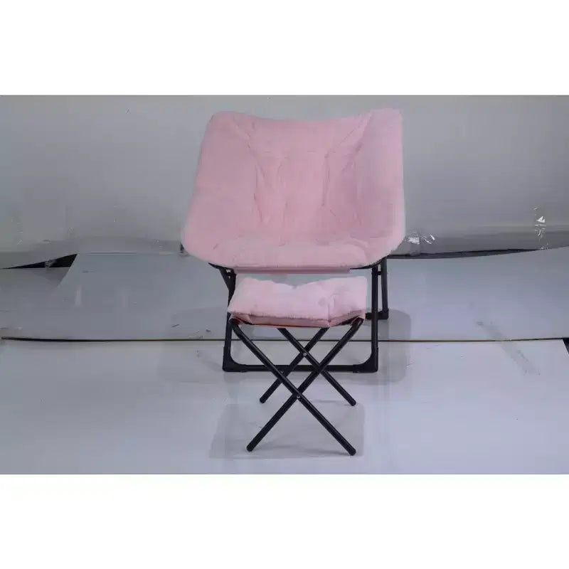 Chaise Soucoupe, Fauteuil Lounger - Siège de sol XL pliant en fausse fourrure, Base antidérapante pour la stabilité, Fauteuil d'appoint