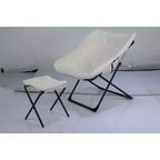 Chaise Soucoupe, Fauteuil Lounger - Siège de sol XL pliant en fausse fourrure, Base antidérapante pour la stabilité, Fauteuil d'appoint