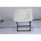 Chaise Soucoupe, Fauteuil Lounger - Siège de sol XL pliant en fausse fourrure, Base antidérapante pour la stabilité, Fauteuil d'appoint