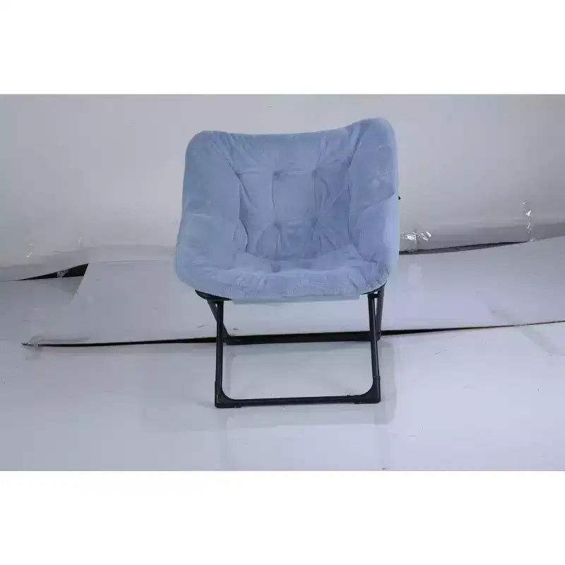 Chaise Soucoupe, Fauteuil Lounger - Siège de sol XL pliant en fausse fourrure, Base antidérapante pour la stabilité, Fauteuil d'appoint