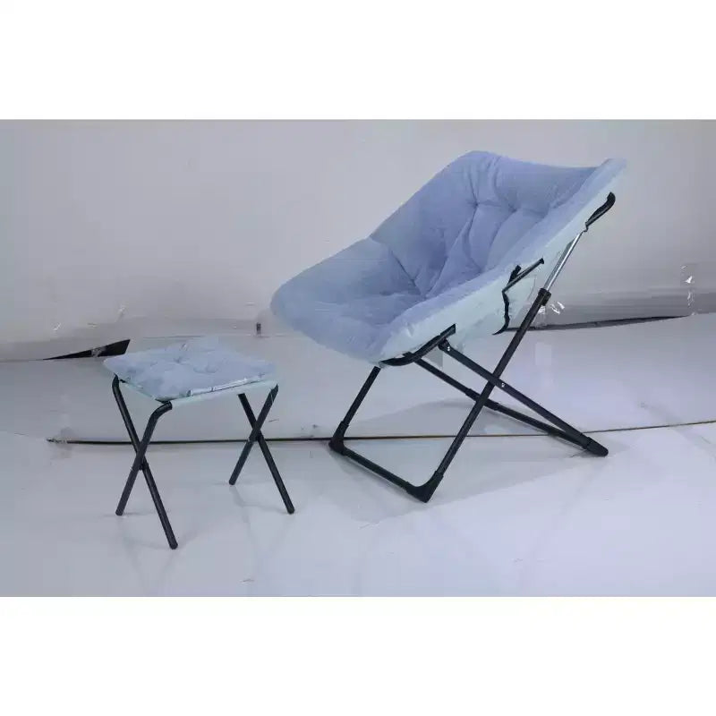Chaise Soucoupe, Fauteuil Lounger - Siège de sol XL pliant en fausse fourrure, Base antidérapante pour la stabilité, Fauteuil d'appoint