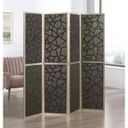 Paravent 4 panneaux en bois Aurra de Roundhill Furniture, cloison de séparation pliante et portable