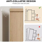 Commode 7 tiroirs pour chambre à coucher, poignées intégrées, meuble de rangement moderne en bois, rangement compact peu encombrant, pour salon, couloir