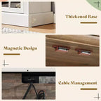 Meuble TV de cheminée AMERLIFE, 97 cm, étagère réglable, grand espace de rangement, console multimédia