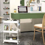 Chariot de rangement roulant mince à 3 niveaux Tree City - Organisateur mobile multifonctionnel pour salle de bain, cuisine