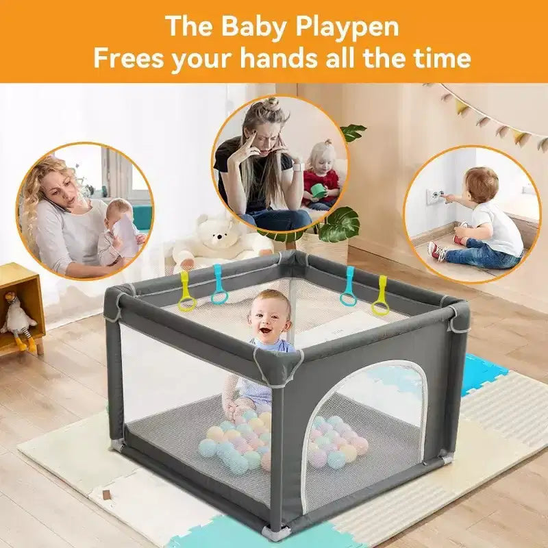 GOTGELIF Parc Bébé 36x36 à 4 Panneaux Parc de Jeux Spacieux et Sécurisé Portable