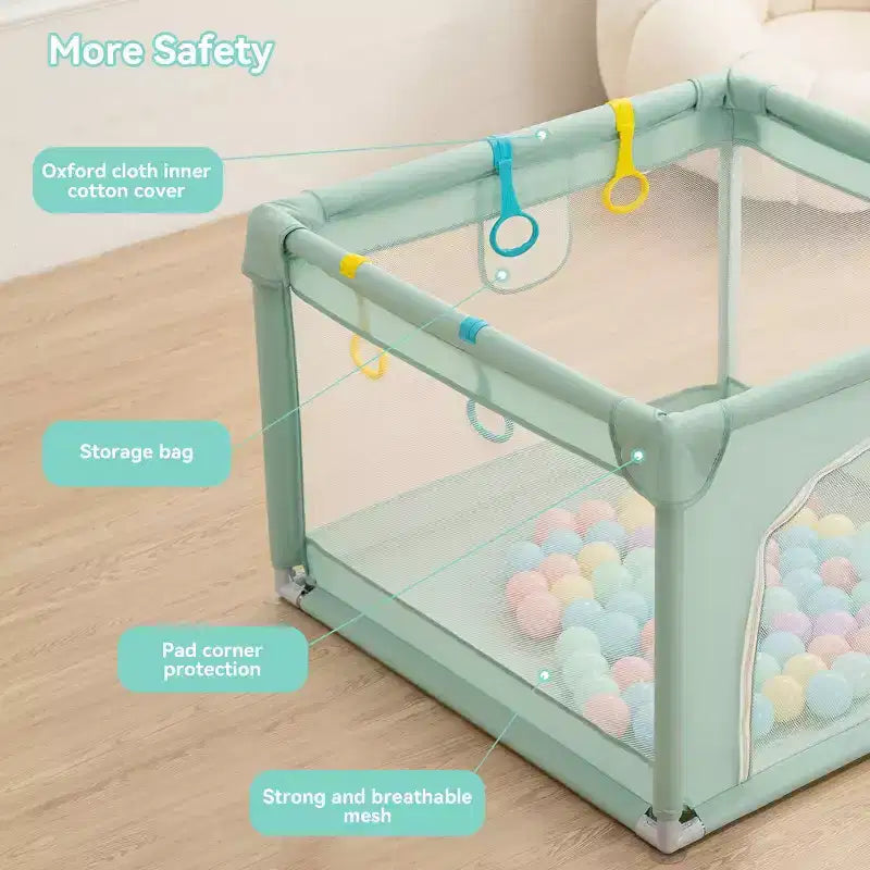 GOTGELIF Parc Bébé 36x36 à 4 Panneaux Parc de Jeux Spacieux et Sécurisé Portable